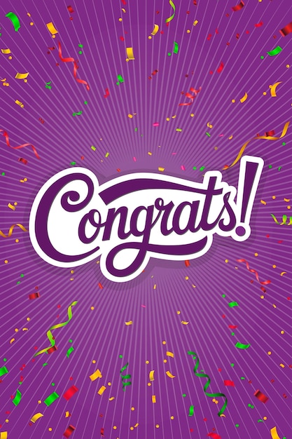 Congratulations Illustration vectorielle de la typographie pour les salutations