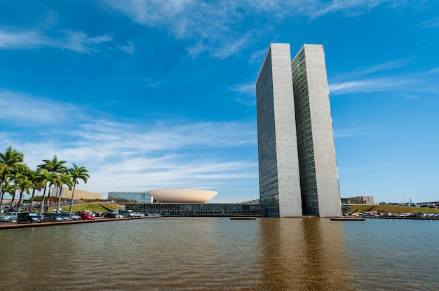 Congrès national lors d'une journée ensoleillée à Brasilia df Brésil le 14 août 2008