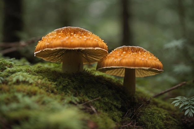 Photo le conifère enchanteur hypholoma capnoides un voyage visuel dans la beauté complexe des champignons de la nature