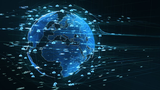 connectivité 5G des données numériques d&#39;arrière-plan