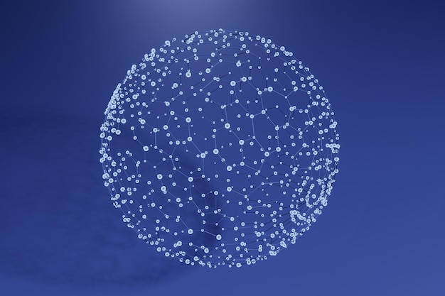 Connectivité Internet dans le monde entier Technologie d'illustration 3D