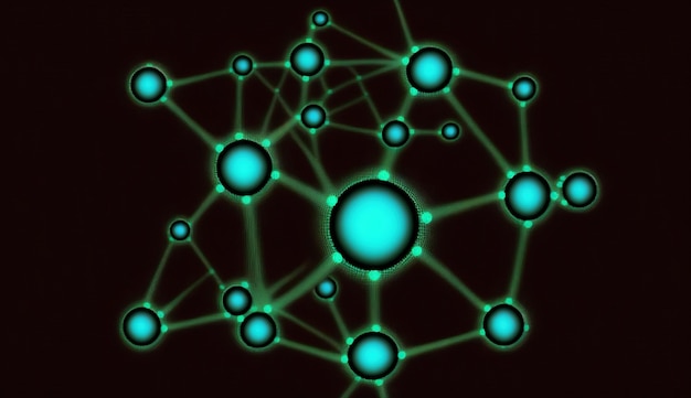 Connexion au réseau mondial de fond abstrait IA générative