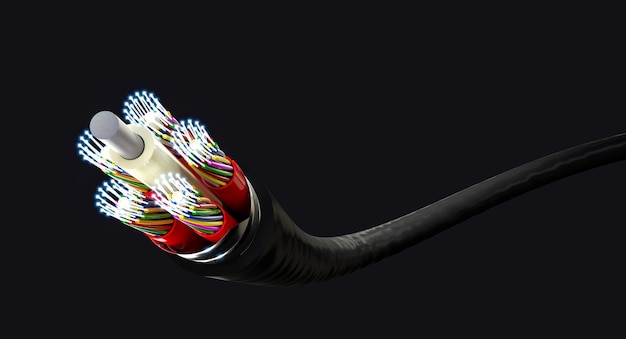 connexion Internet rapide par câble à fibre optique
