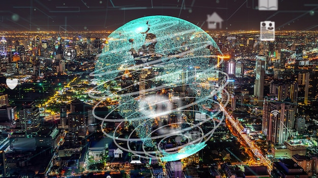 Connexion mondiale et modernisation du réseau Internet dans la ville intelligente
