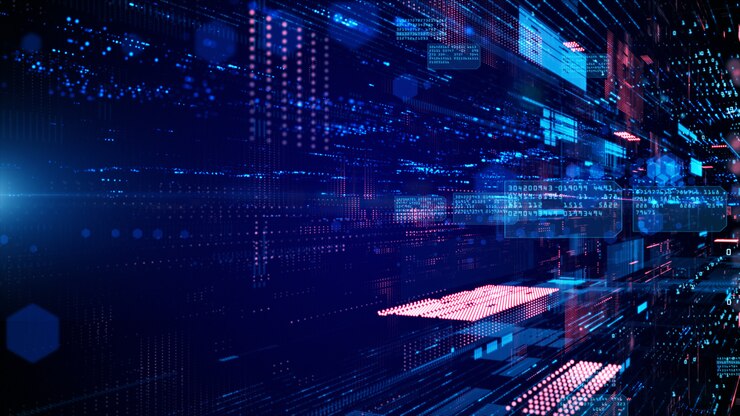 Photo connexions au cyberespace numérique et aux réseaux de données