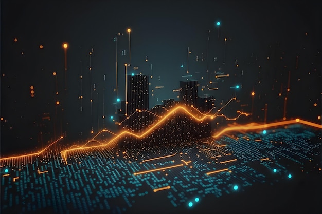 Connexions de points abstraits de technologie. illustration 3d