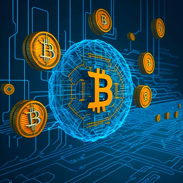 Les connexions de sécurité sont bloquées par le bitcoin numérique généré par l'IA