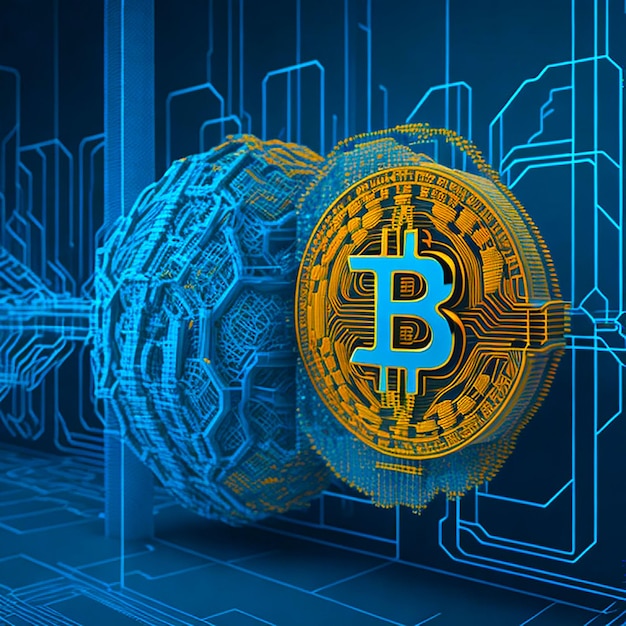 Les connexions de sécurité sont bloquées par le bitcoin numérique généré par l'IA