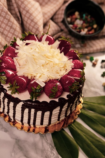 Conseil avec un délicieux gâteau sur table