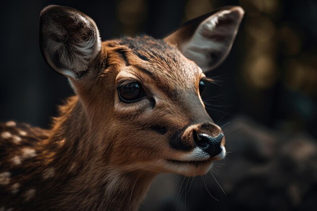 Conservation de la faune Portrait de cerf généré par l'IA