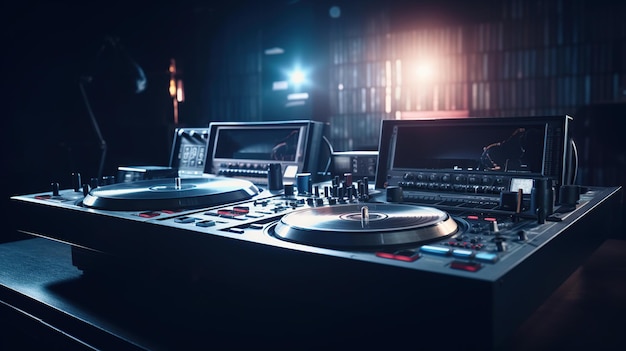 Console DJ dans une discothèque