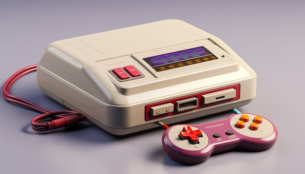 Console de jeu rétro 3D au design minimal