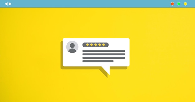 Les consommateurs examinent les concepts avec des bulles de personnes examinent les commentaires. évaluation ou commentaires pour le style de vie d'évaluer.innovation