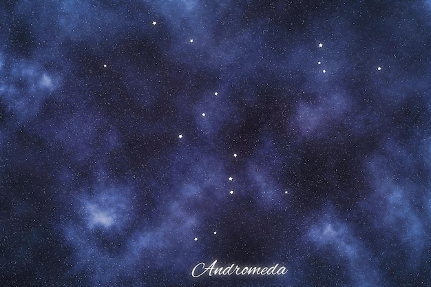 Constellation d'étoiles d'Andromède