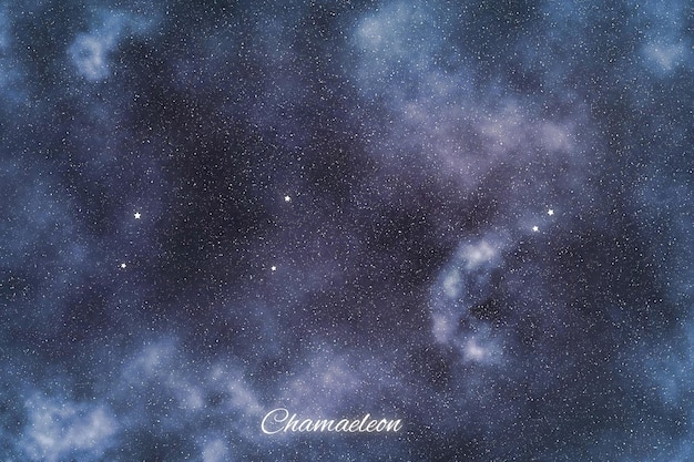 Constellation d'étoiles caméléon Étoiles les plus brillantes chamaeleontis