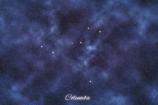 Constellation d'étoiles de Columba Étoiles les plus brillantes Constellation de colombe