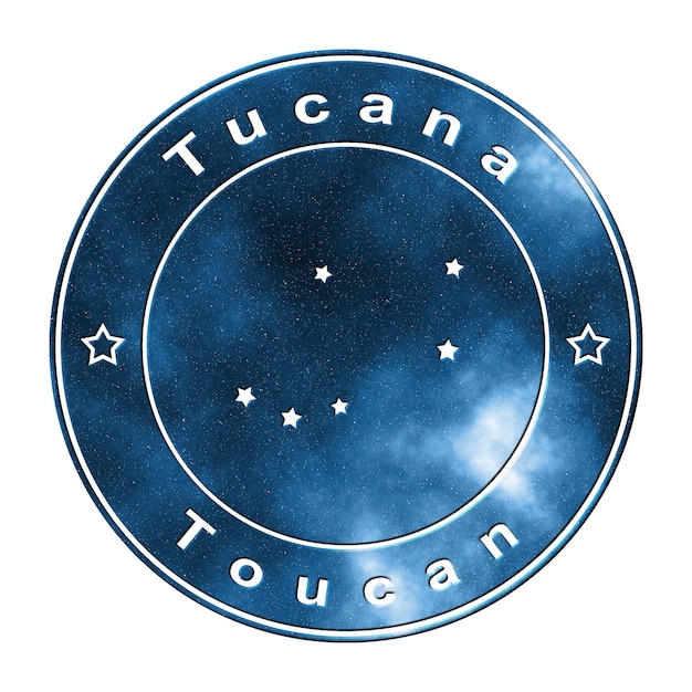Photo constellation d'étoiles de tucana amas d'étoiles constellation de toucan