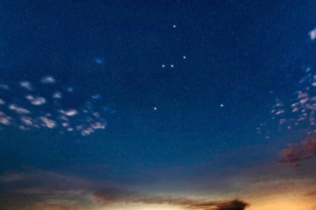 Photo constellation d'hydrus amas d'étoiles constellation du serpent d'eau