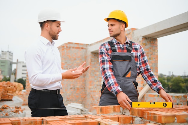 Constructeur et ingénieur sur chantier