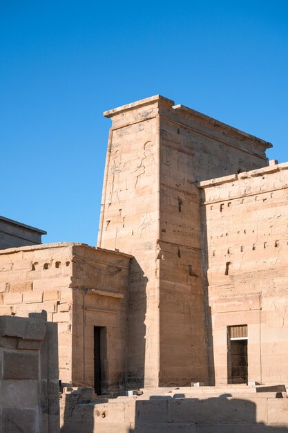 Construction du Temple de Philae à Assouan Egypte