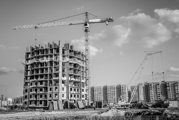 Construction de grues et de maisons