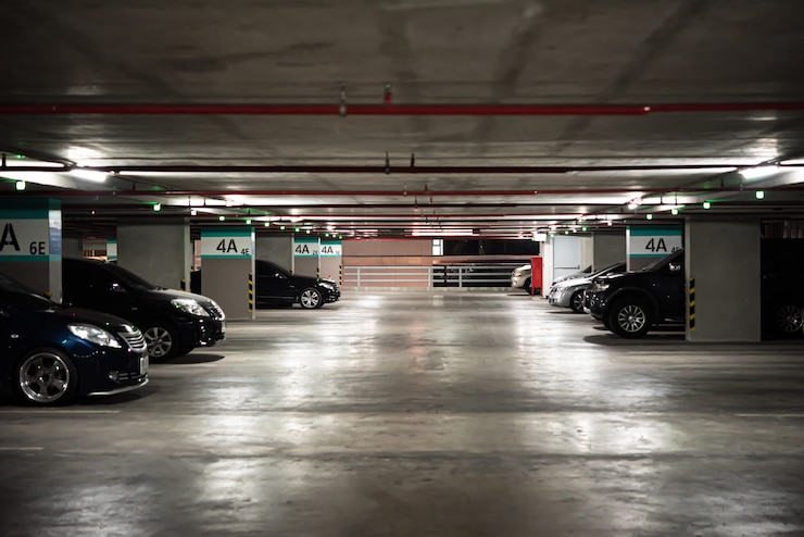 Photo construction de parkings ou de parkings en zone urbaine