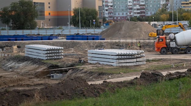 Construction d'un renforcement pour le coulement des fondations