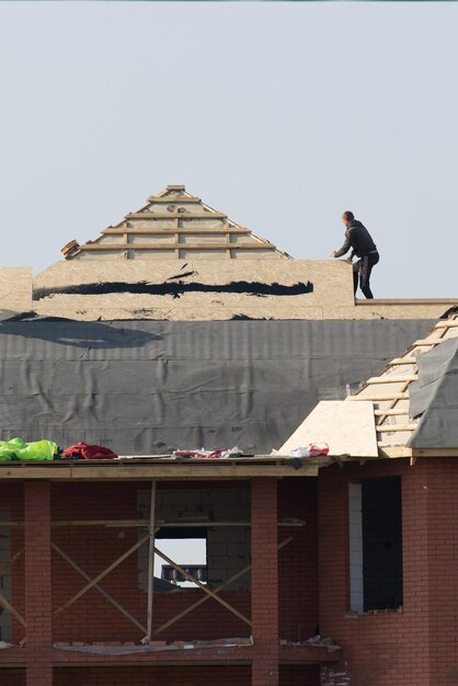 Construction de toit de maison