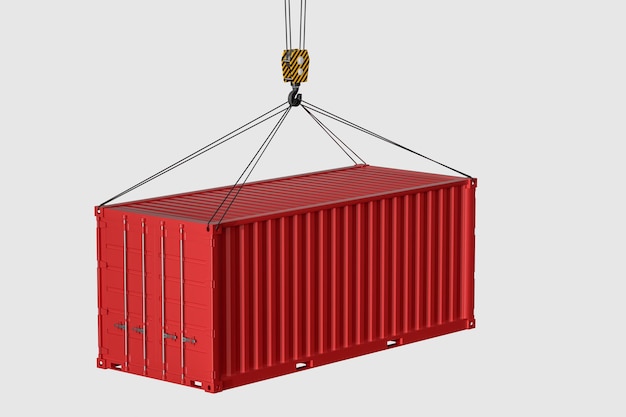 Container et poids logistique et transmission rendu en 3D