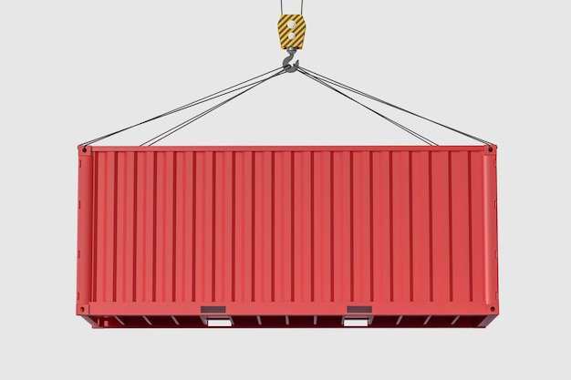 Container et poids logistique et transmission rendu en 3D