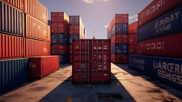 Containers dans un port de fret