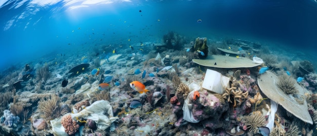 La contamination des océans pollués de la mer a causé l'IA générative