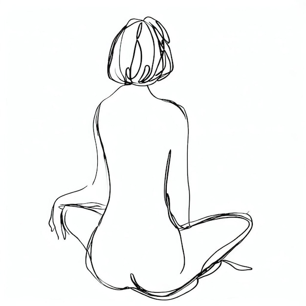 Contemplation élégante La beauté d'une femme de derrière