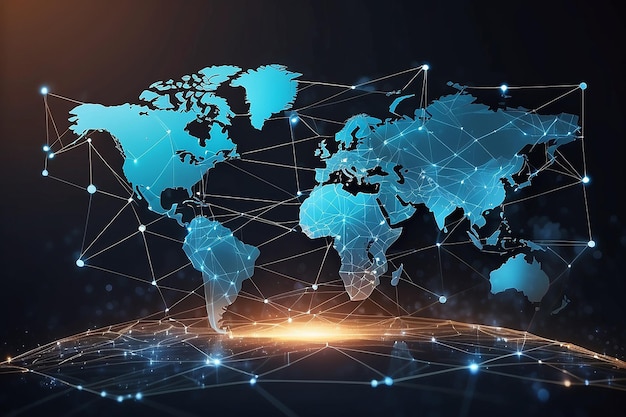 Contexte du concept d'innovation technologique de connexion au réseau mondial