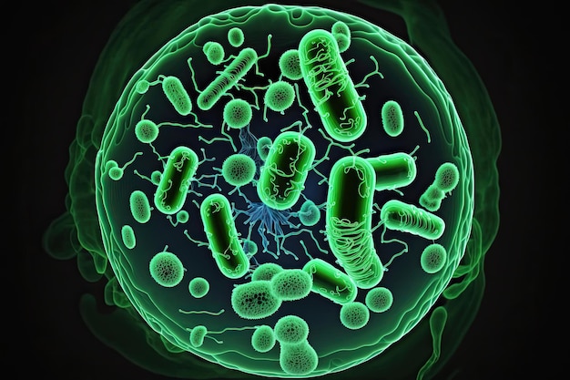 Photo contexte de l'ia générative d'escherichia coli