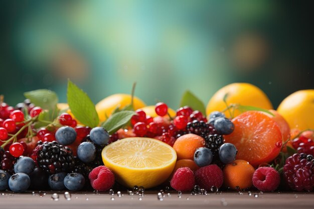 Photo un contexte nouveau et appétissant sur le thème des fruits sains