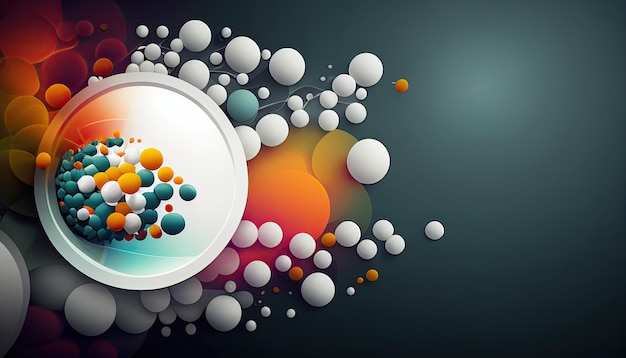 Contexte de la pharmacologie et des produits pharmaceutiques avec espace de copie Illustration de l'IA générative