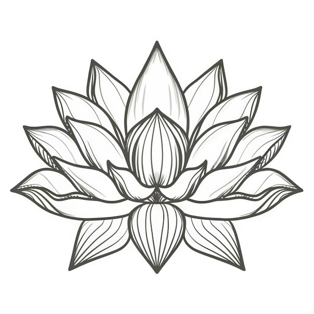 Photo le contour de la fleur de lotus