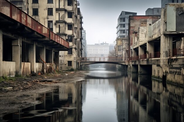 Les contrastes sereins La majestueuse rivière qui embrasse la jungle urbaine AR 32