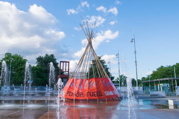 Contre les énergies fossiles devant les Nations Unies à Genève