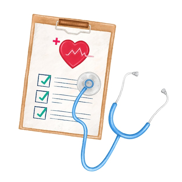 Contrôle de santé png illustration esthétique fond transparent