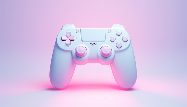 Photo contrôleur de jeu fond pastel coloré pastel joystick illustration gamepad pour console de jeu 3d