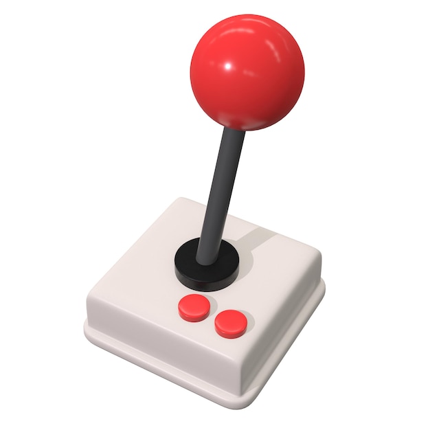 Un contrôleur de jeu vidéo rétro, un gamepad, un joystick 3D