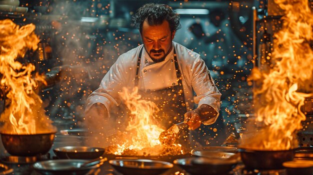 Cook organise un spectacle de feu