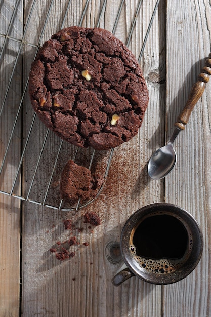 Cookie au chocolat américain et café