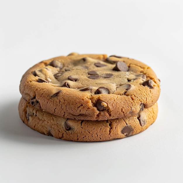 Cookie au chocolat isolé avec un chemin de coupe