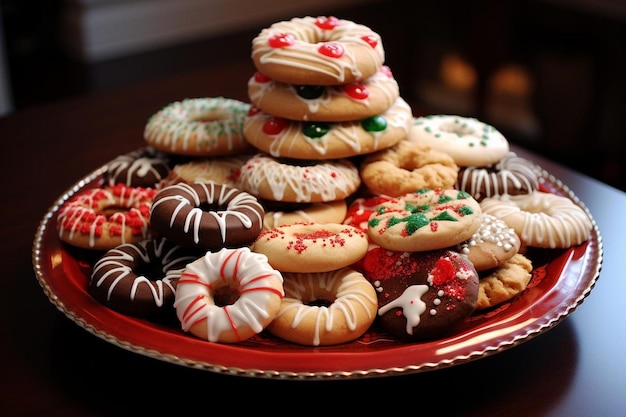 Cookie de bonheur de Noël Display de cookies de Noël