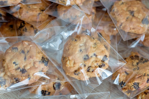 Photo cookie dans un emballage en plastique