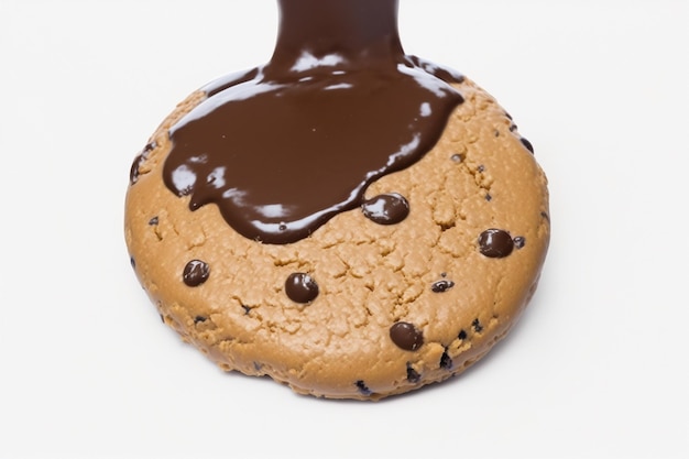 Un cookie avec des images d'illustration au chocolat