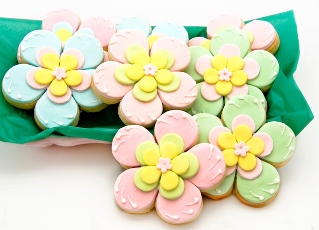 Cookies en forme de fleurs